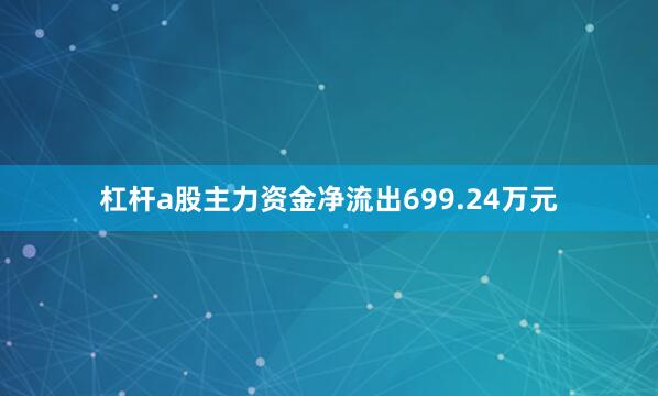杠杆a股主力资金净流出699.24万元
