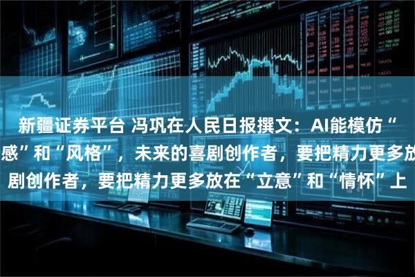 新疆证券平台 冯巩在人民日报撰文:AI能模仿“套路”,但复制不了“灵感”和“风格”,未来的喜剧创作者,要把精力更多放在“立意”和“情怀”上