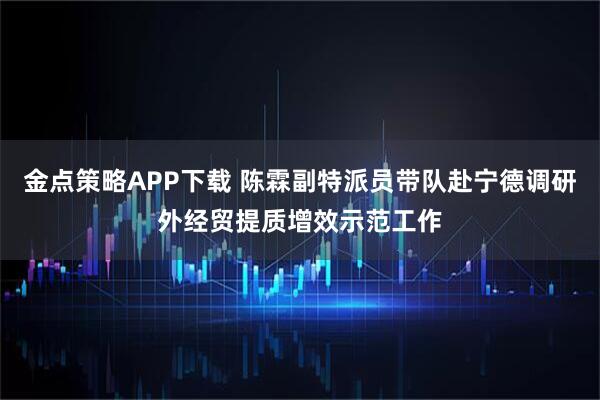 金点策略APP下载 陈霖副特派员带队赴宁德调研外经贸提质增效示范工作